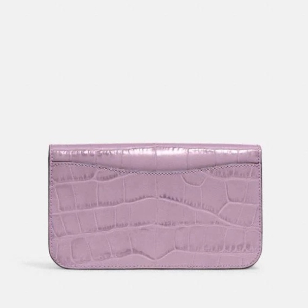 Coach Ice Purple Crocodile Embossed Leather Convertible Hayden Crossbody Bag NWT - Picture 2 of 5